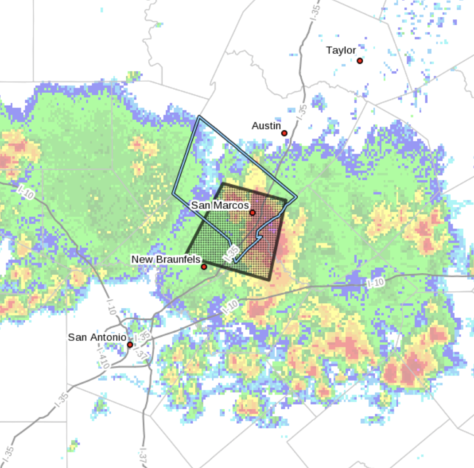 SEVERE WEATHER UPDATE: Thunderstorm and hail warning in Hays County ...